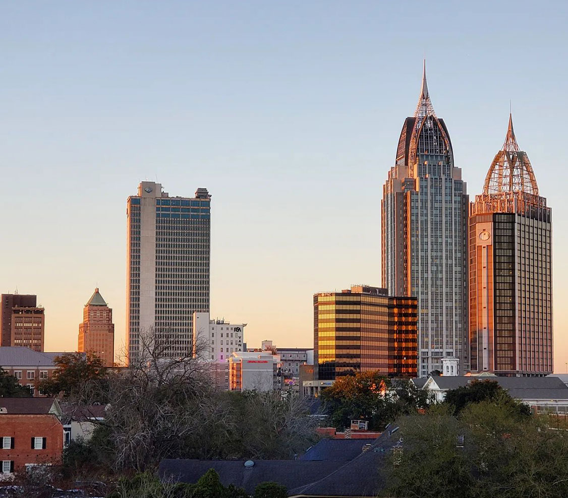 skyline downtown mobile